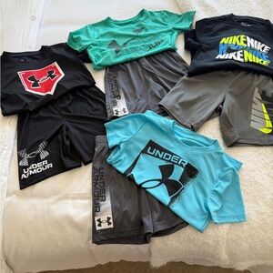 Under Armour Boys' Teal, Light Blue & Black Graphic Athletic Tee Set 1 Nike set